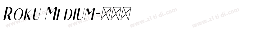 Roku Medium字体转换